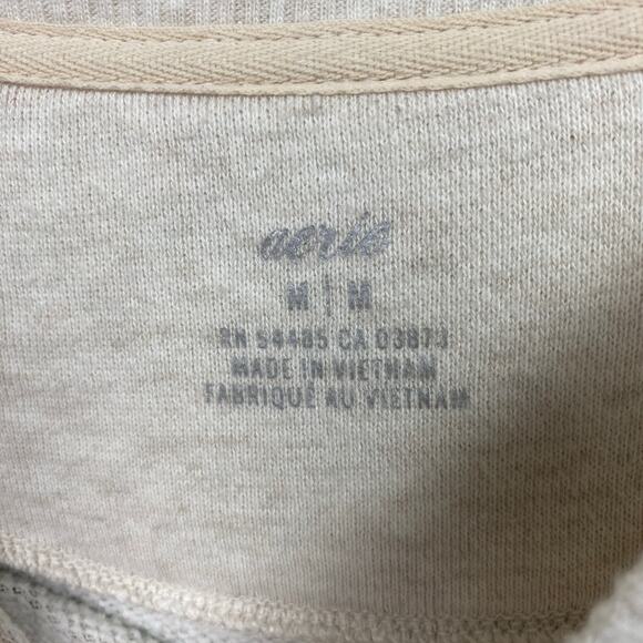 Aerie Cream Camouflage Oversized Good Vibes Sweatshirt Sz.M - Picture 7 of 13